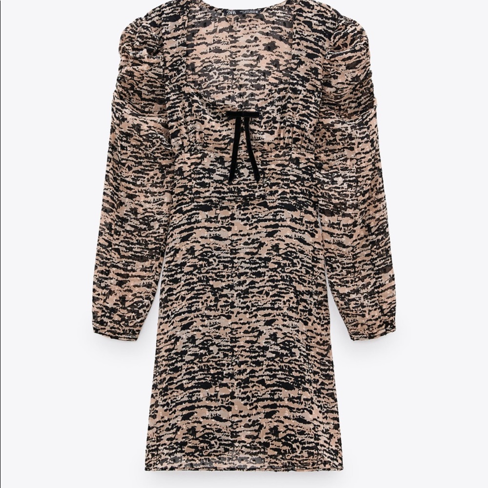 NWT- ZARA Animal Print Mini Dress